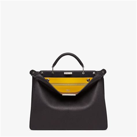 fendi taschen leder schwarz|Damentaschen .